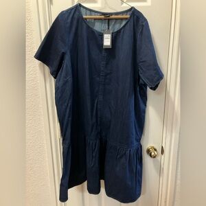 City Chic Dark Indigo Denim Dress
